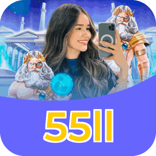 Interface do aplicativo 55ll mostrando jogos disponíveis no iOS e Android